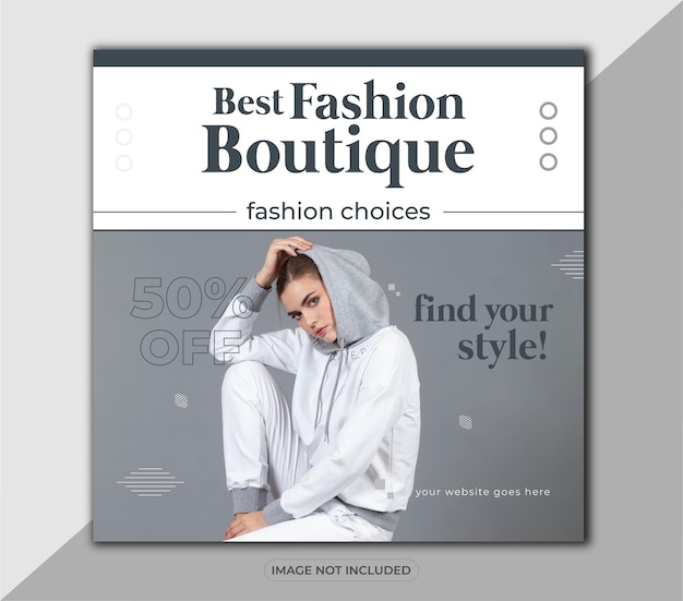 plantilla de publicación de redes sociales de la mejor boutique de moda