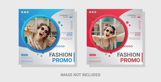 Plantilla de publicación de redes sociales de moda moderna