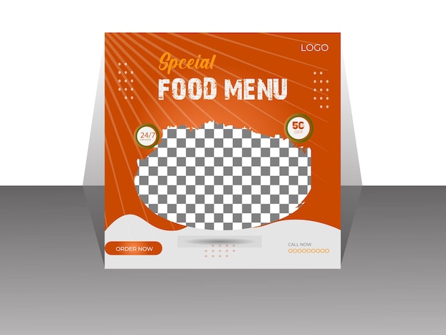 Plantilla de publicación de redes sociales de negocios de restaurante de comida rápida pizza hamburguesa helado café amp pasta
