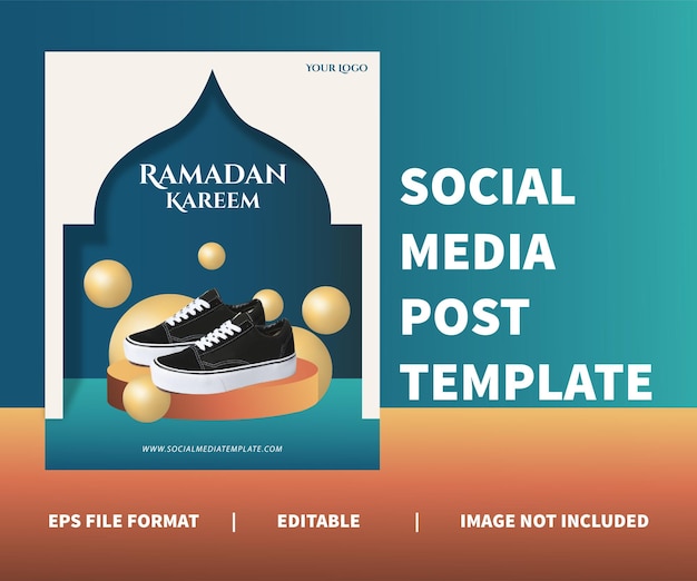 Plantilla de publicación en redes sociales ramadan kareem