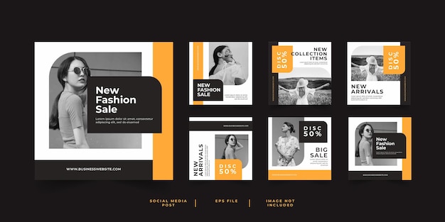 plantilla de publicación de redes sociales de venta de moda minimalista