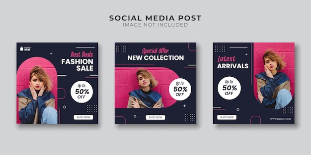 Plantilla de publicación de redes sociales de venta de moda