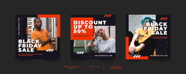 plantilla de publicación de redes sociales de venta de viernes negro