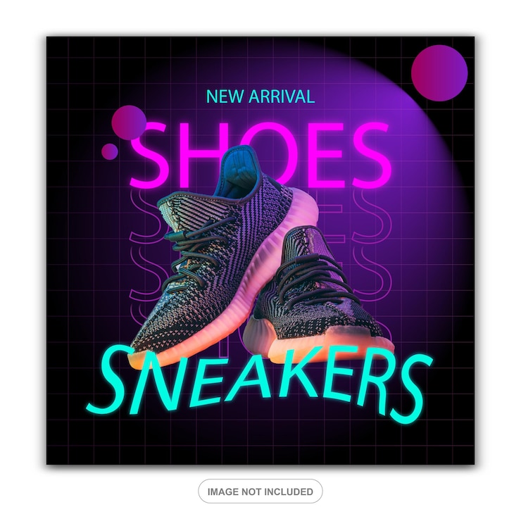 Plantilla de publicación de redes sociales de zapatillas de deporte de nueva colección
