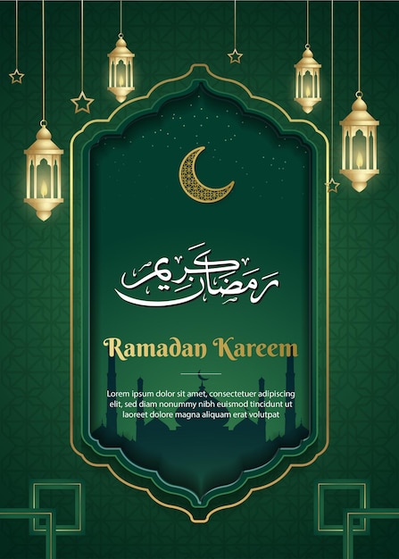 plantilla de publicación de saludo de ramadan kereem