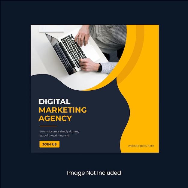 Vector plantilla de publicación social de agencia de marketing digital