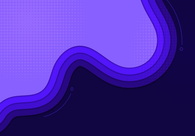 Plantilla púrpura abstracta diseño azul estilo decorativo Diseño de plantilla superpuesta con fondo de semitono