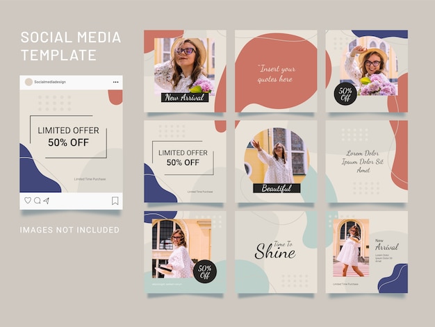 Plantilla Puzzle Instagram Social Media Feed