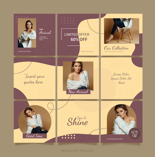 Plantilla Puzzle Moda Publicación de Instagram