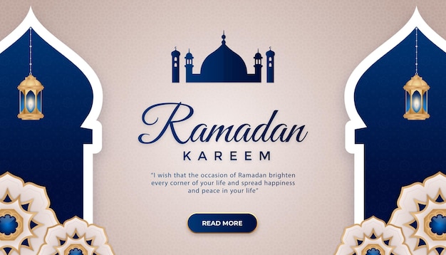 Vector plantilla de ramadan kareem en estilo de papel