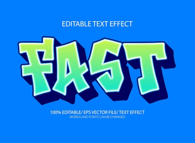 Plantilla rápida de efecto de texto editable en 3d