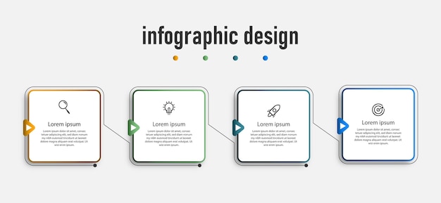 Plantilla de recopilación de elementos de infografía de línea de tiempo