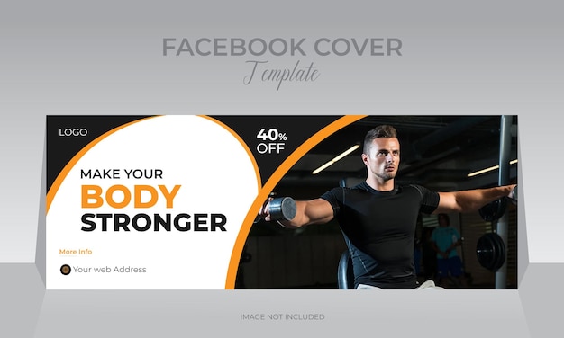 Plantilla de redes sociales de banner web de Body fitness Club adecuada para negocios de gimnasio