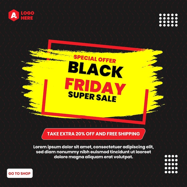 Plantilla de redes sociales de Black Friday Sale