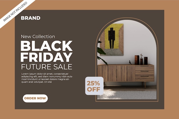 Vector plantilla de redes sociales de black friday sale