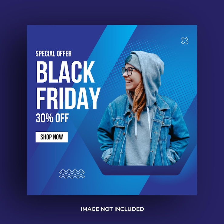 Vector plantilla de redes sociales de black friday