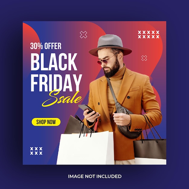 Plantilla de redes sociales de black friday