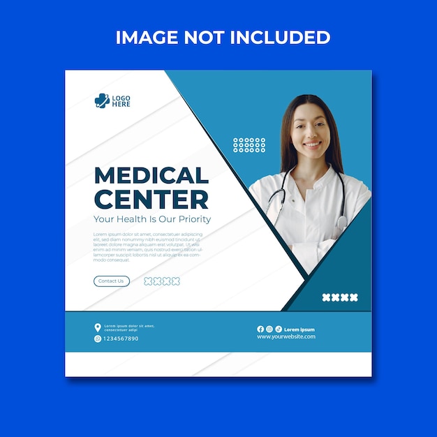 Plantilla de redes sociales del centro médico