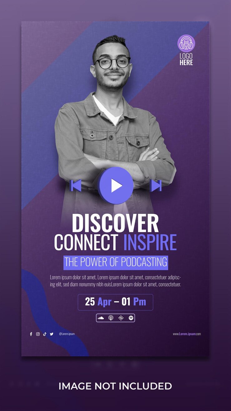 plantilla de redes sociales de historias de podcast de Instagram