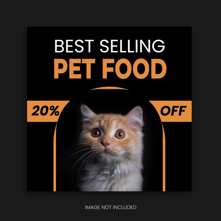 Plantilla de redes sociales para mascotas Banner de promoción web de publicación de Instagram