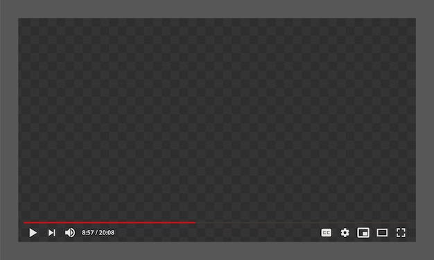 Plantilla de reproductor de video web de youtube
