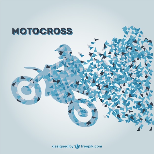 Plantilla retro de motocross