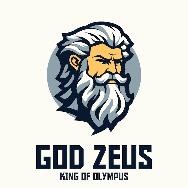 Vector plantilla del rey del olimpo una plantilla que presenta a zeus, el rey de los dioses.