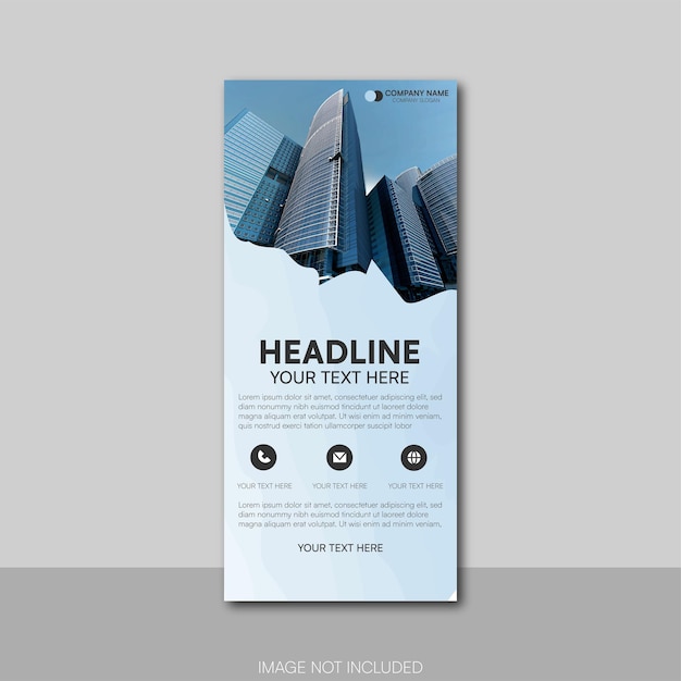 Plantilla de roll up de vector libre con diseño abstracto
