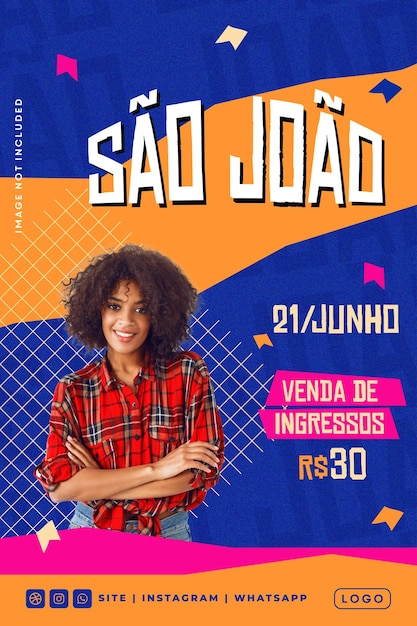 plantilla de Sao Joao Ingressos