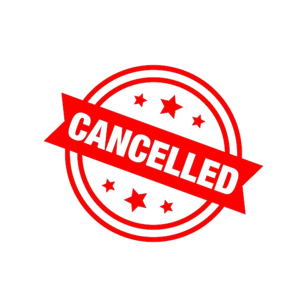 plantilla de sello de goma para cartas canceladas