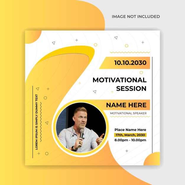 plantilla de sesión de capacitación de oratoria de motivación de seminario web en línea para historias y publicaciones en redes sociales