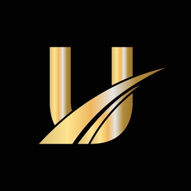 Plantilla de signo de logotipo de letra U inicial símbolo de diseño de logotipo letra U