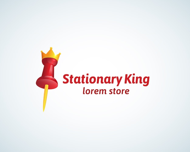 Plantilla de signo, símbolo o logotipo de King Absrtract estacionario.