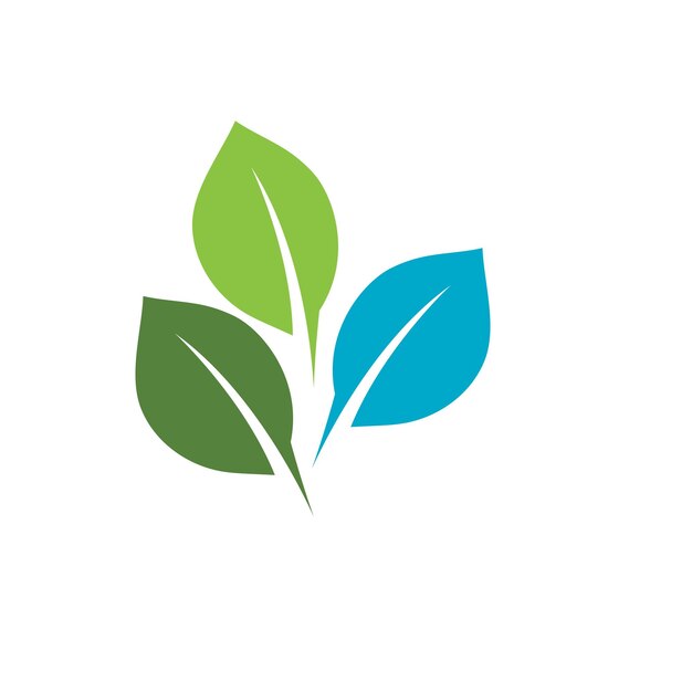 plantilla y símbolo del elemento vectorial del logotipo de la hoja de menta