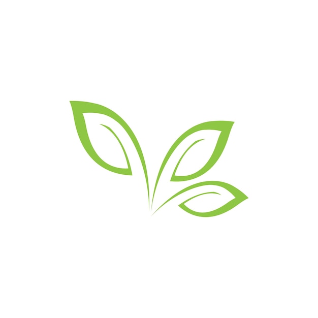 plantilla de símbolo del elemento vectorial del logotipo de la hoja verde
