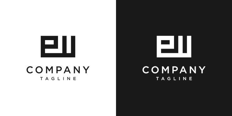 Vector plantilla de símbolo de icono de logotipo de monograma ew