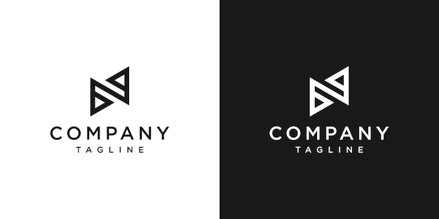 Plantilla de símbolo de icono de logotipo de monograma N