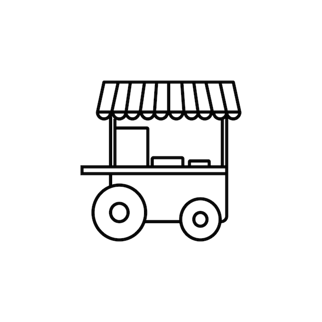 plantilla de símbolo de icono de puesto de comida callejera para colección de diseño gráfico y web