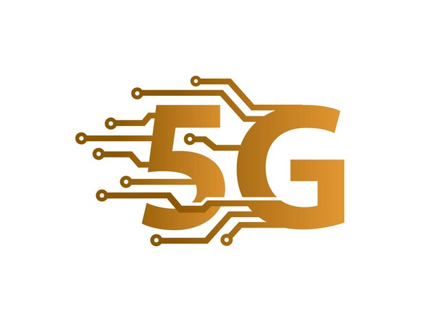 plantilla del símbolo o icono del logotipo 5G