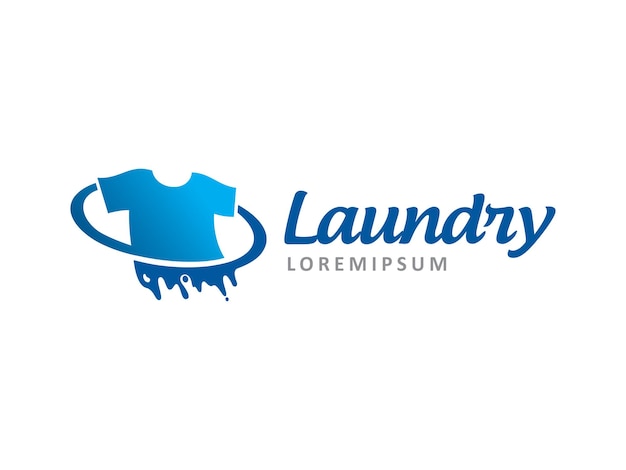 plantilla de símbolo o icono del logotipo de la lavandería