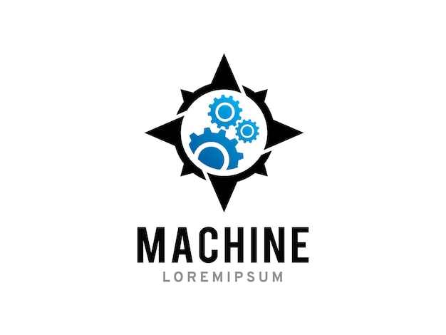 plantilla de símbolo o icono del logotipo de la máquina