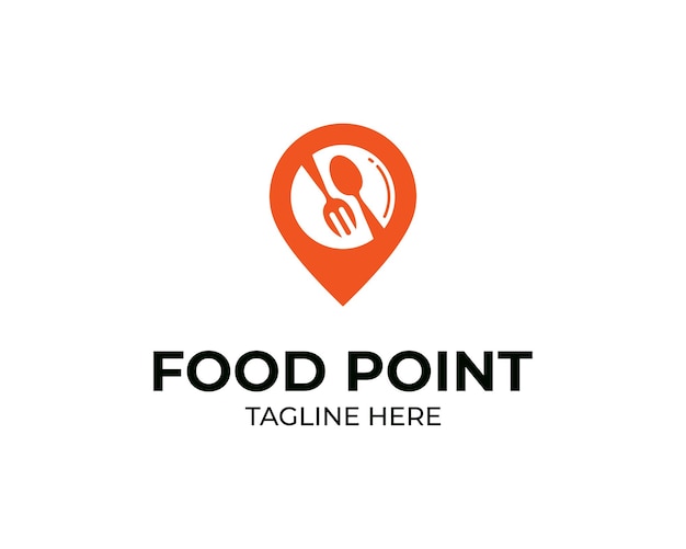 plantilla de símbolo o icono del logotipo del punto de alimentación