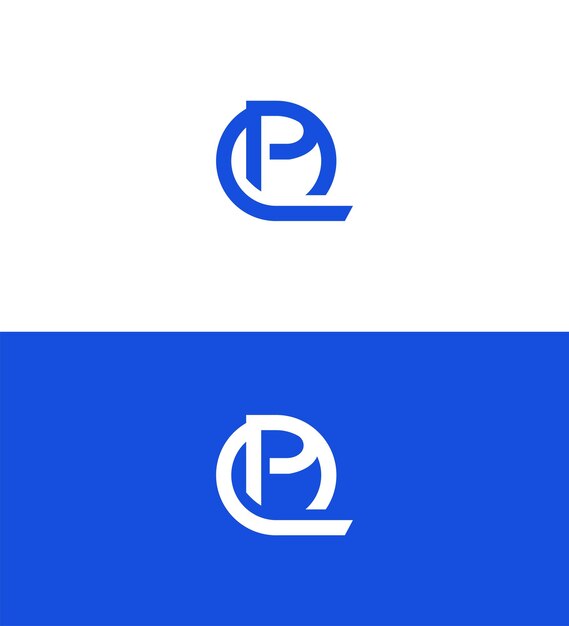La plantilla de símbolo de señal de identidad del logotipo de la letra PQP