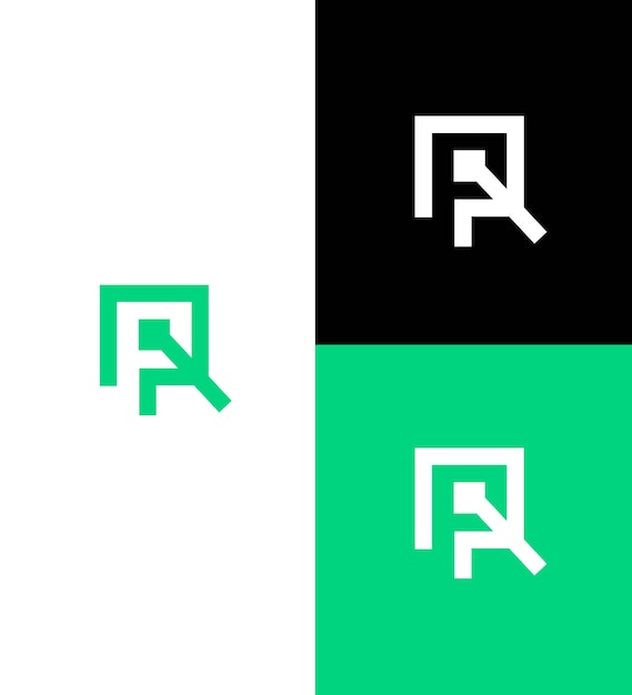 La plantilla de símbolo de señal de identidad del logotipo de la letra PQP