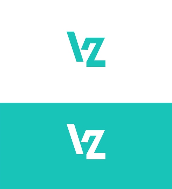 plantilla de símbolo de signo de identidad de la letra VZV