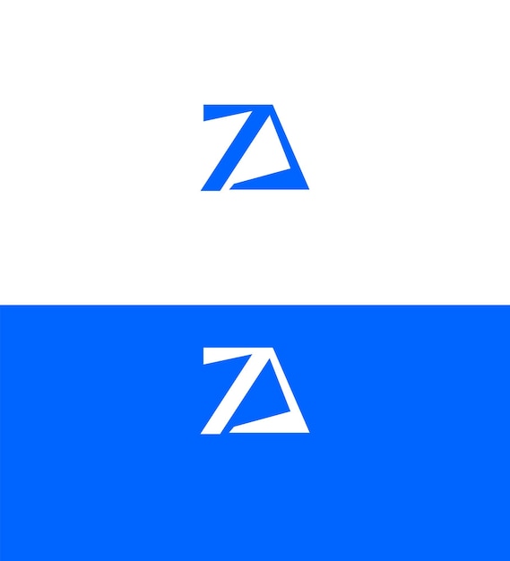 plantilla de símbolo de signo de identidad de la letra ZA AZ