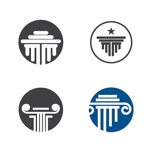 Plantilla de símbolo de vector de logotipo de columna