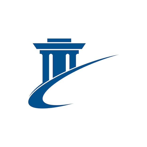 Plantilla de símbolo de vector de logotipo de columna