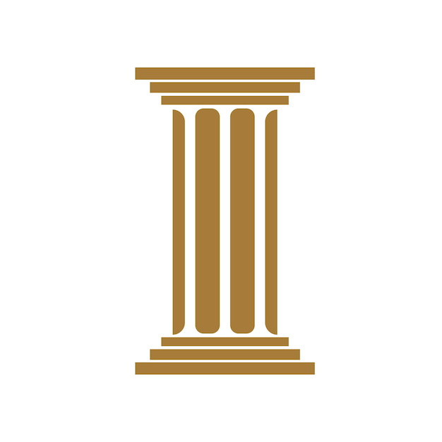 Plantilla de símbolo de vector de logotipo de columna