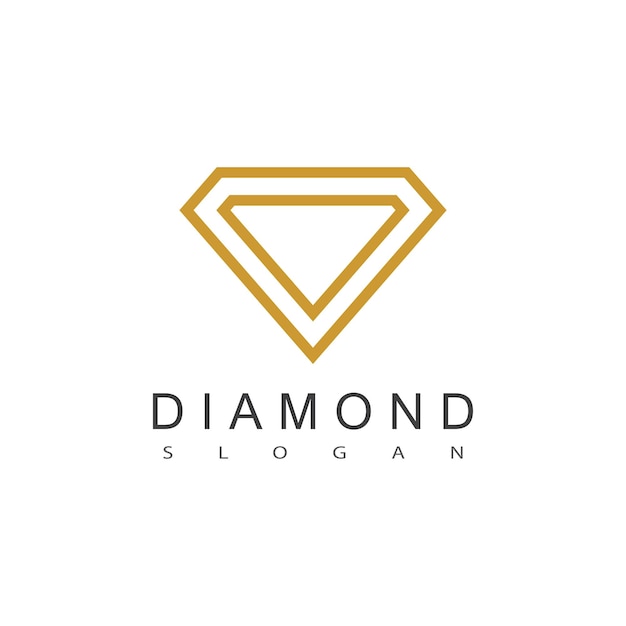plantilla y símbolo del vector del logotipo del diamante